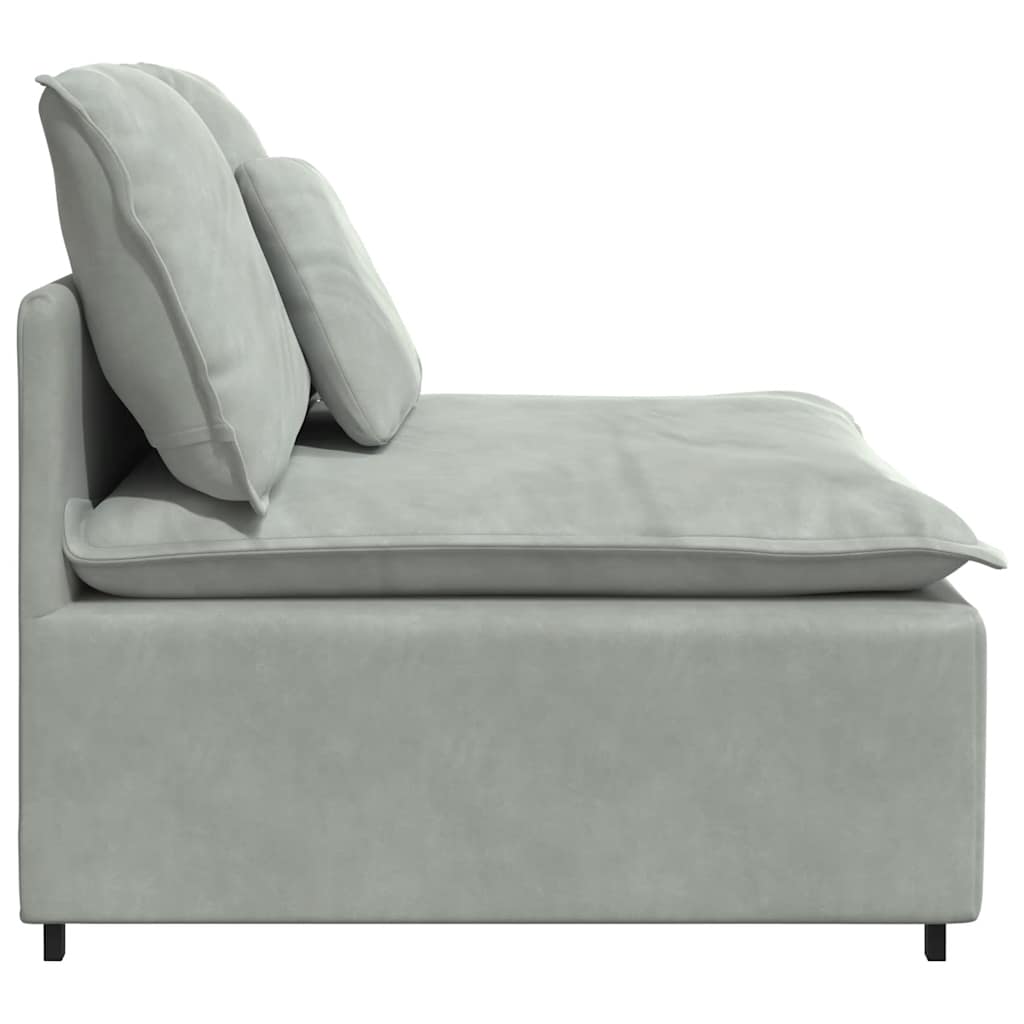 modulopbygget sofacentermodul med hynder 100 cm lysegrå