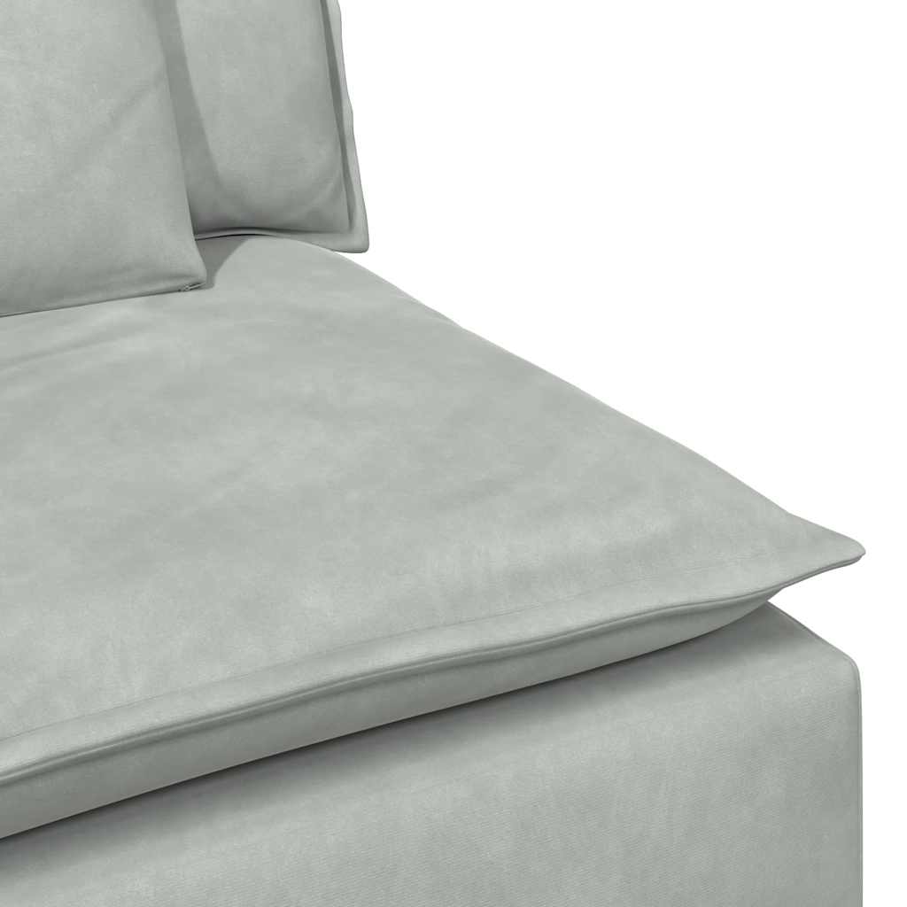 modulopbygget sofacentermodul med hynder 100 cm lysegrå