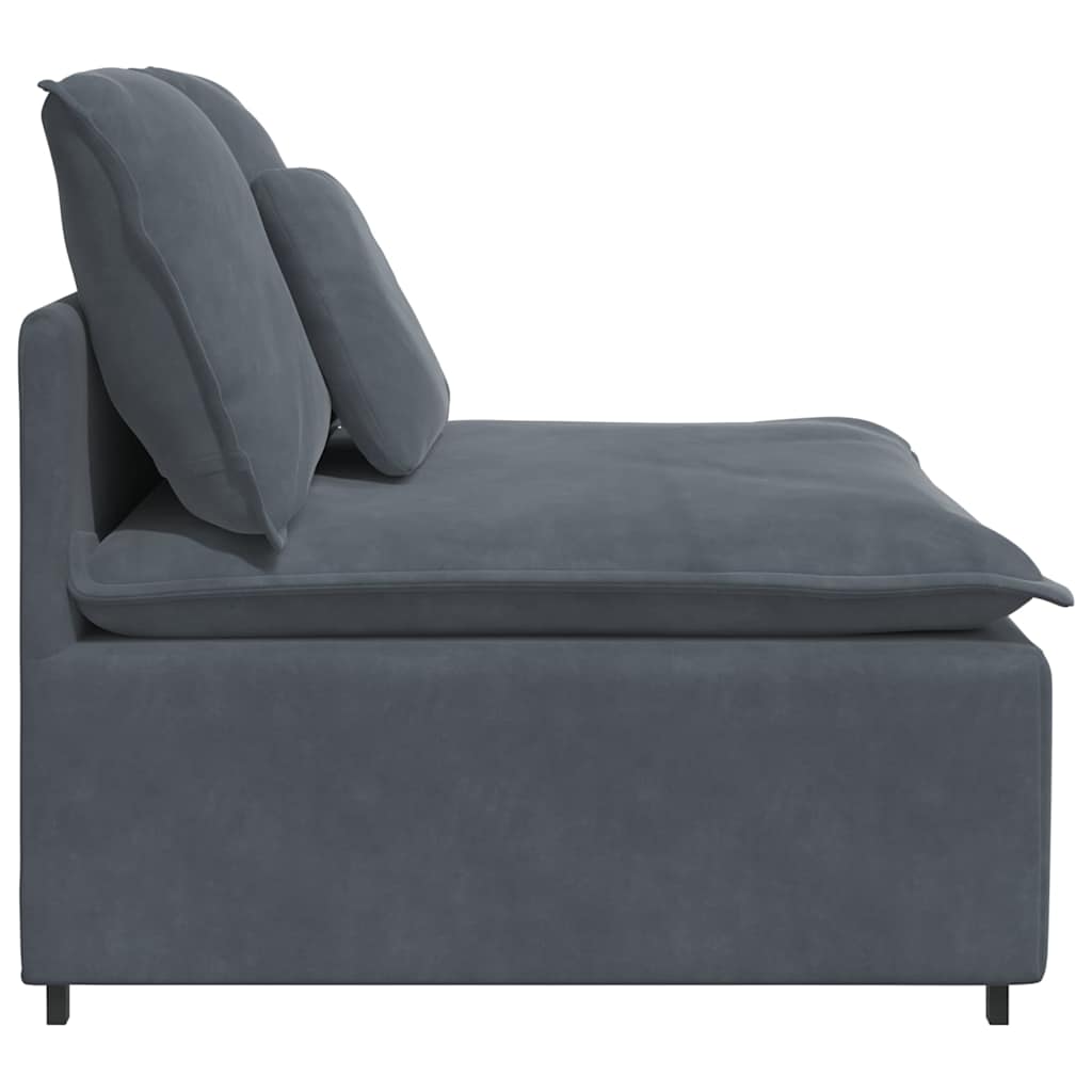modulopbygget sofacentermodul med hynder 100 cm mørkegrå
