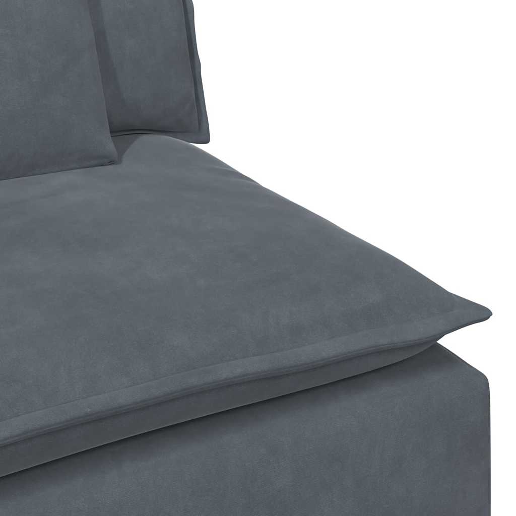modulopbygget sofacentermodul med hynder 100 cm mørkegrå