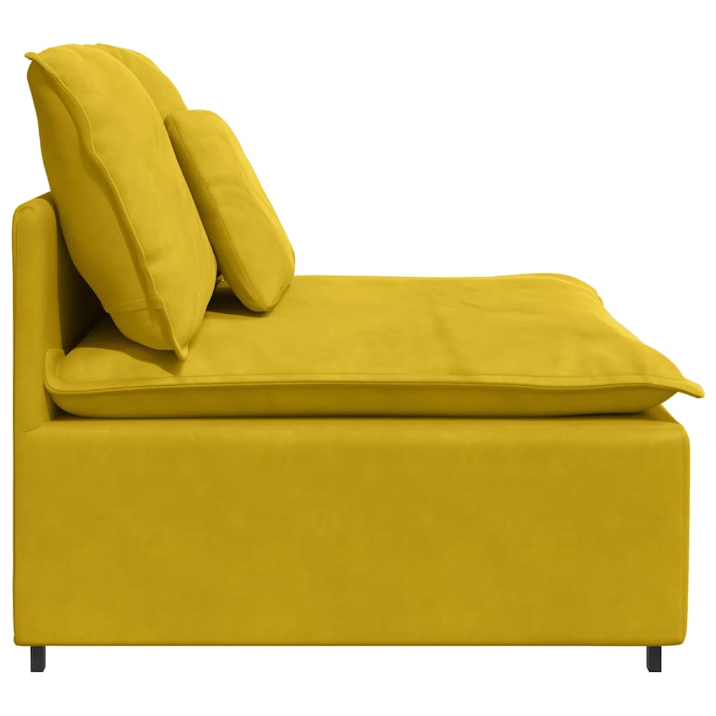 modulopbygget sofacentermodul med hynder 100 cm gul