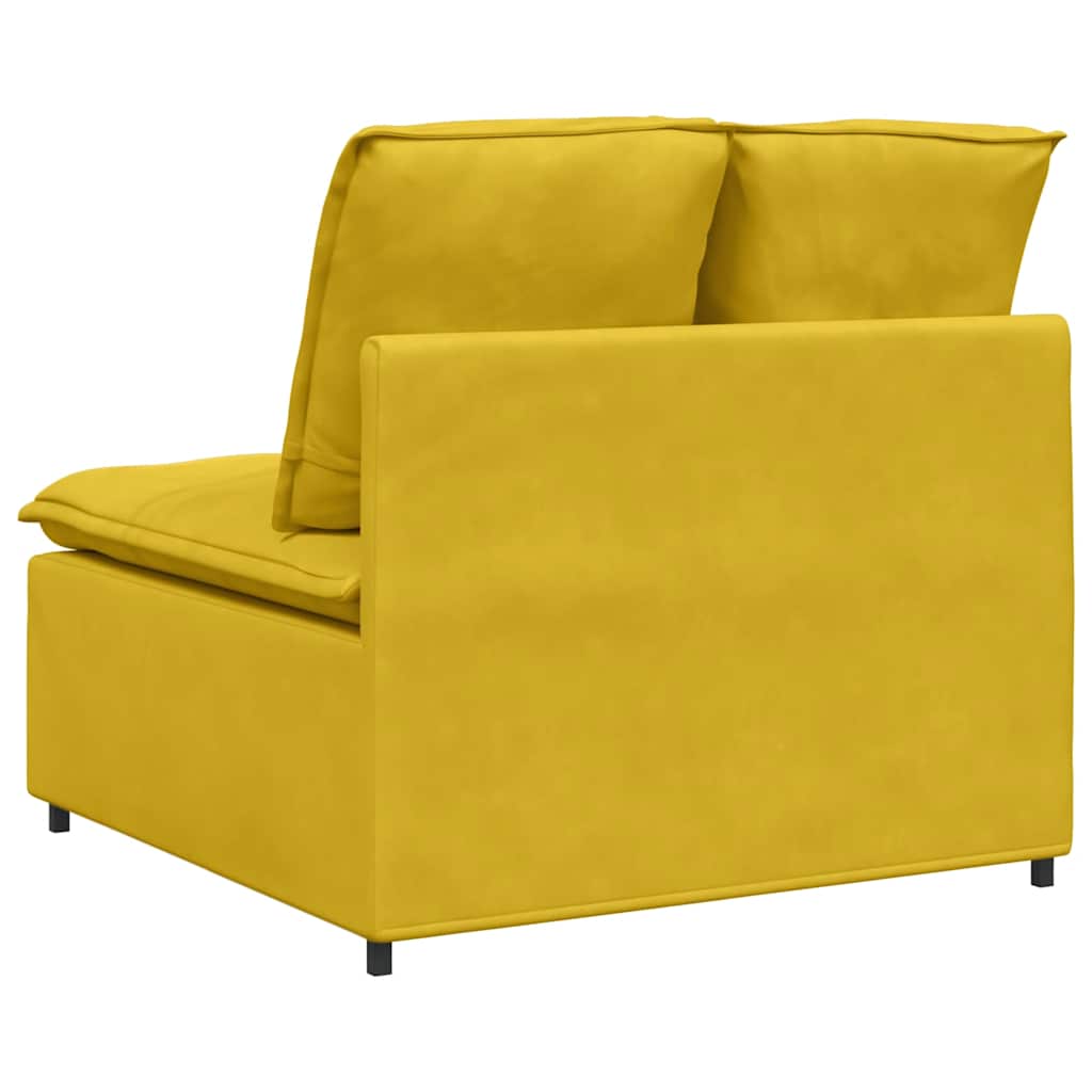 modulopbygget sofacentermodul med hynder 100 cm gul