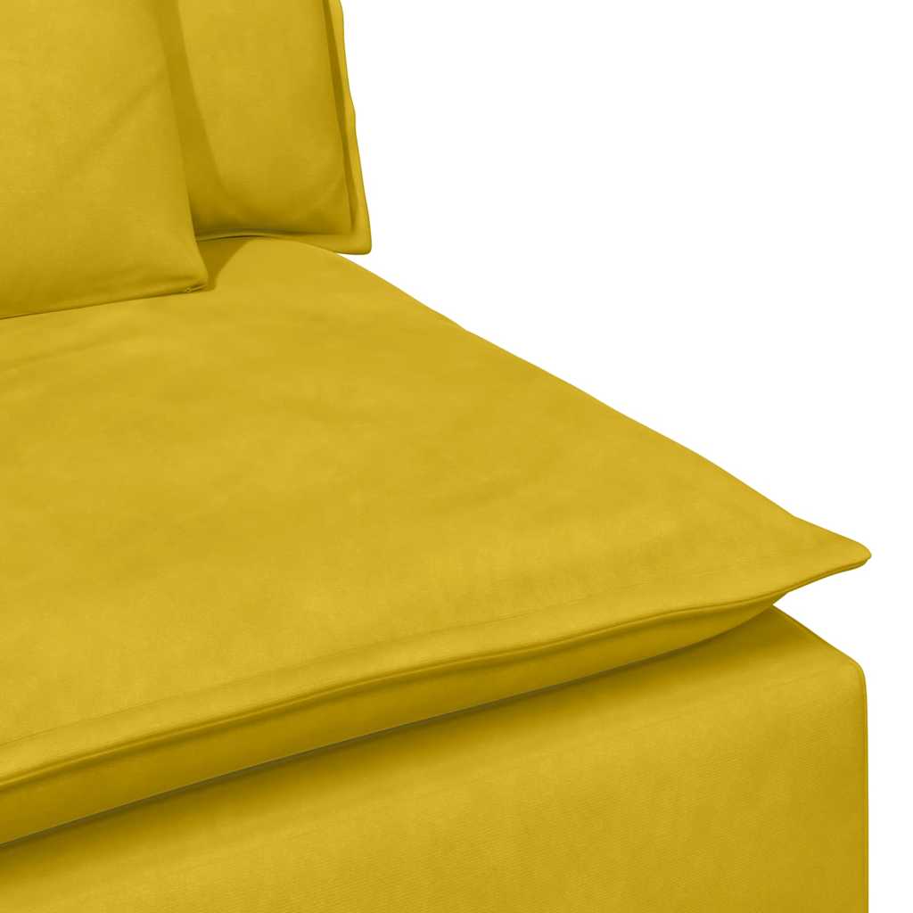 modulopbygget sofacentermodul med hynder 100 cm gul