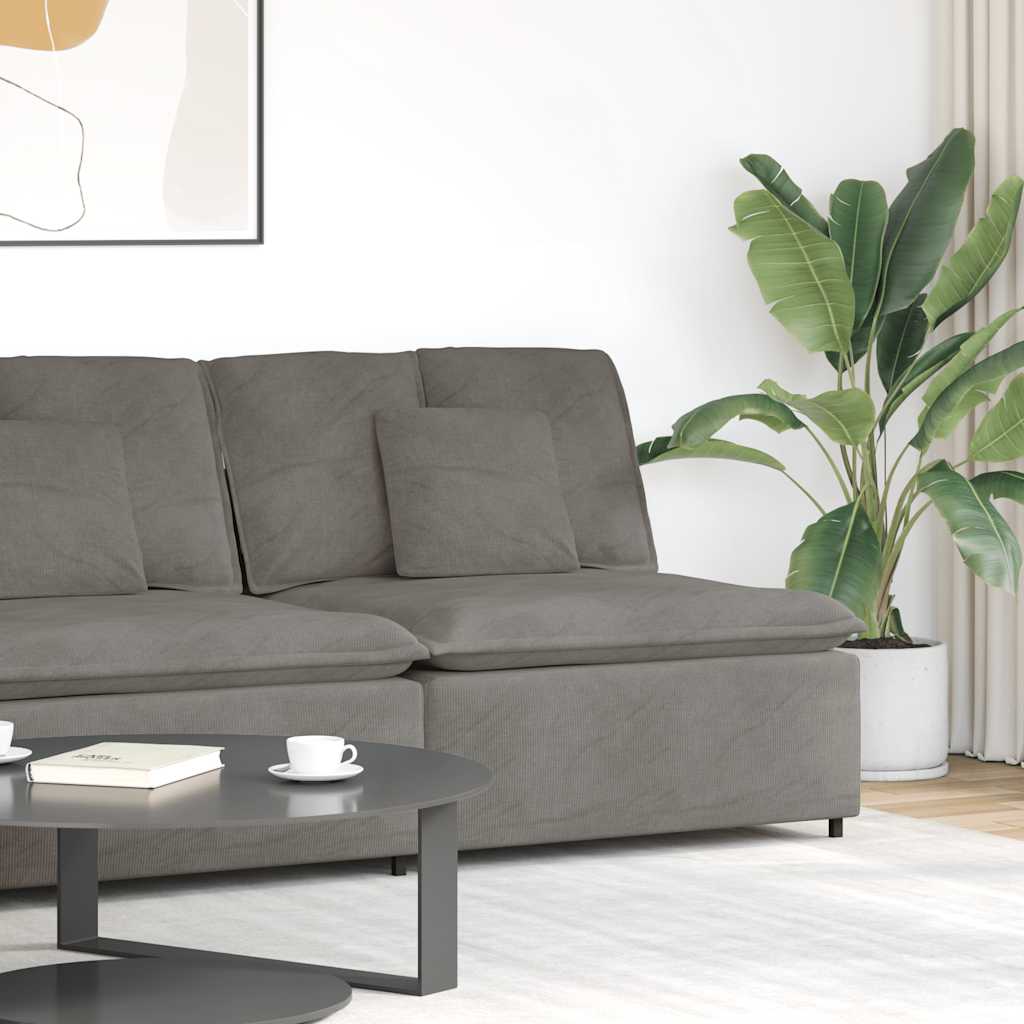 modulopbygget sofacentermodul med hynder 100 cm lysegrå