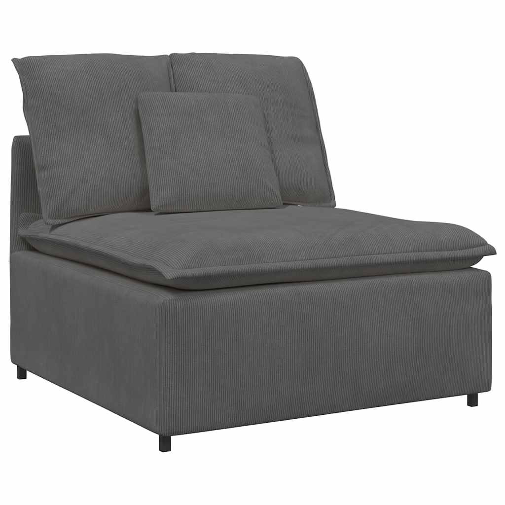 modulopbygget sofacentermodul med hynder 100 cm mørkegrå