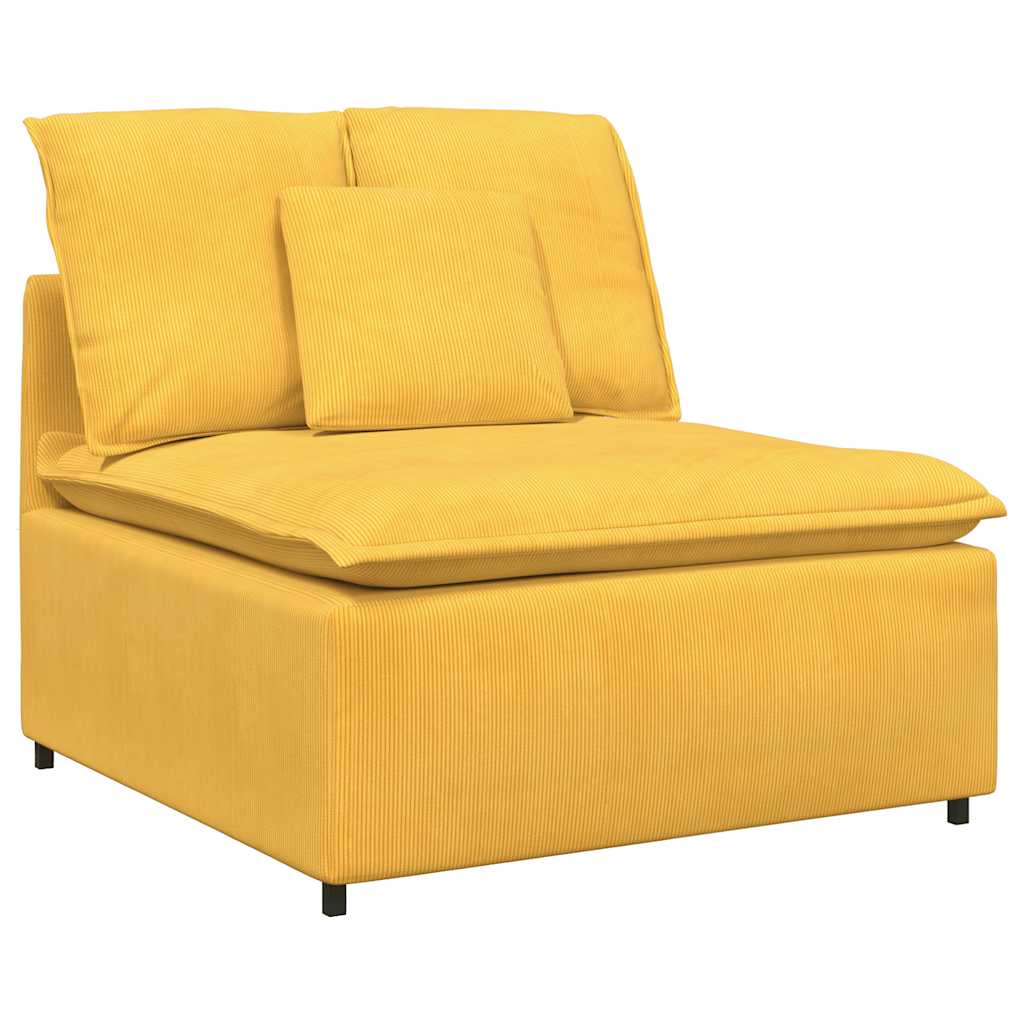 modulopbygget sofacentermodul med hynder 100 cm lysegul