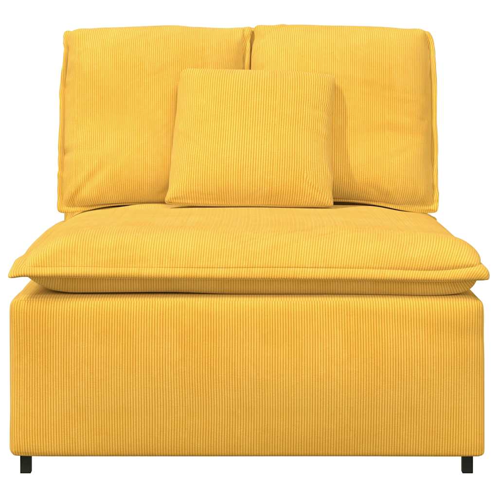 modulopbygget sofacentermodul med hynder 100 cm lysegul