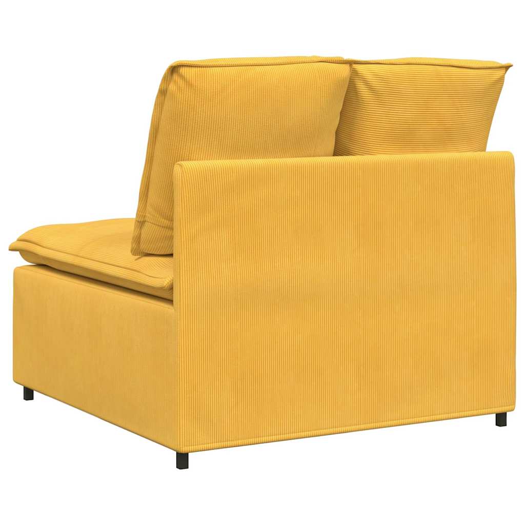 modulopbygget sofacentermodul med hynder 100 cm lysegul