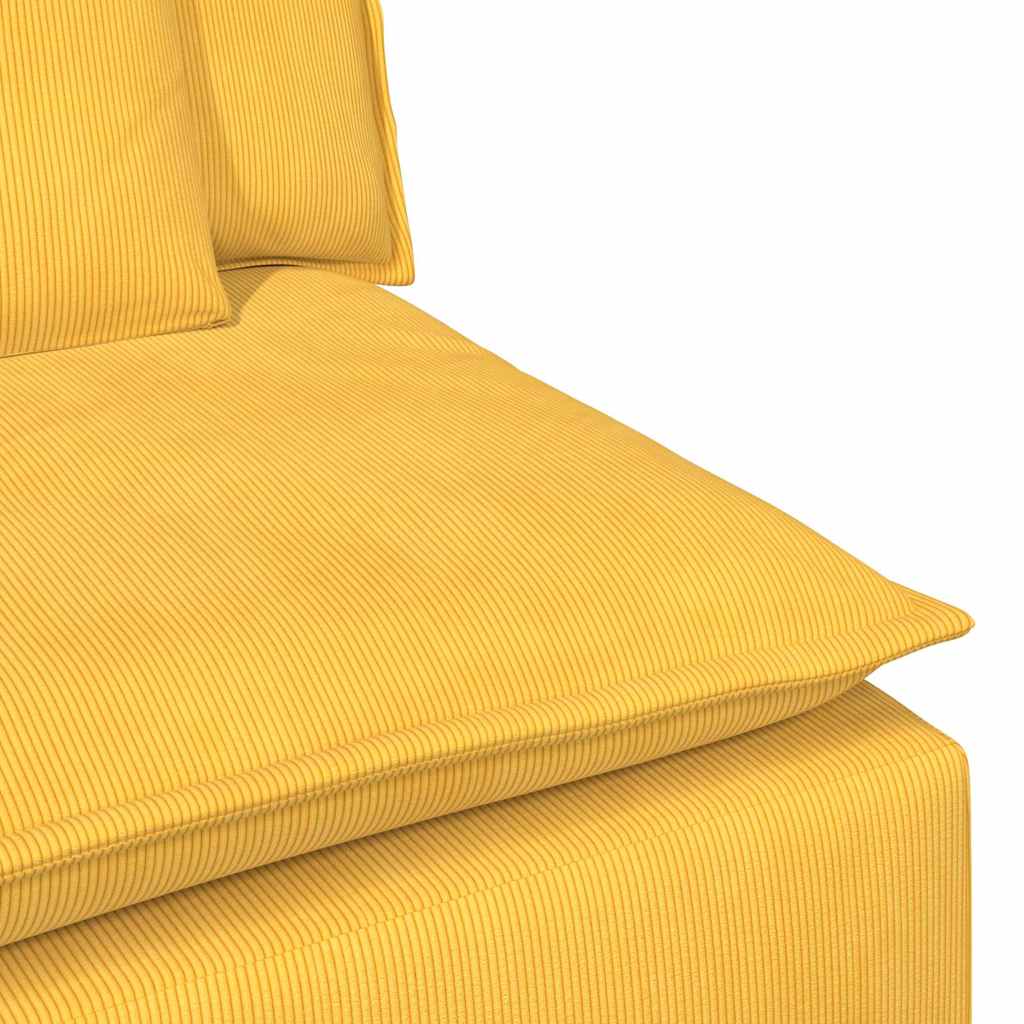modulopbygget sofacentermodul med hynder 100 cm lysegul