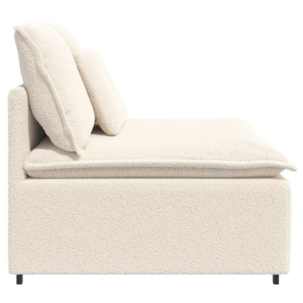 modulopbygget sofacentermodul med hynder 100cm cremefarvet