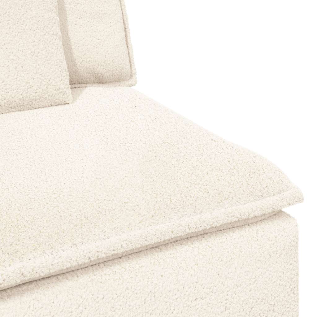 modulopbygget sofacentermodul med hynder 100cm cremefarvet