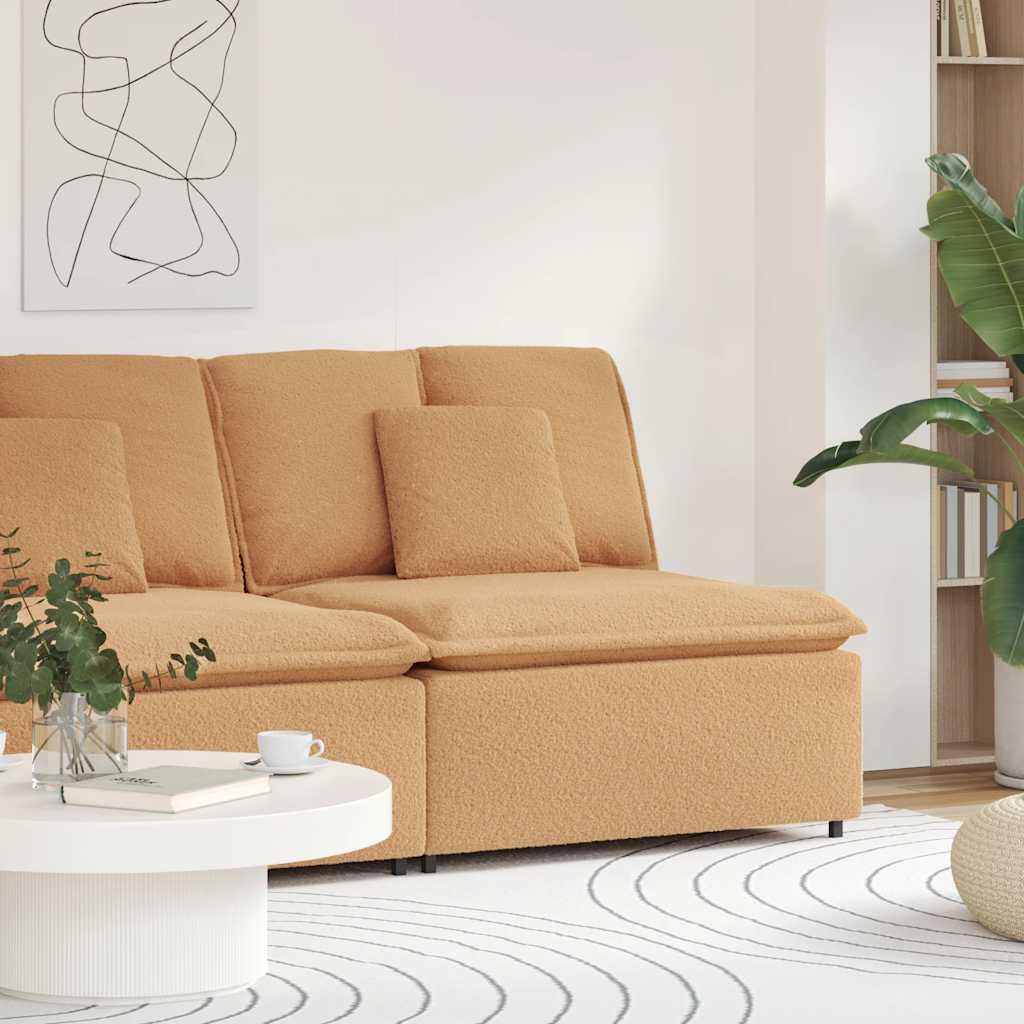 modulopbygget sofacentermodul med hynder 100 cm beige