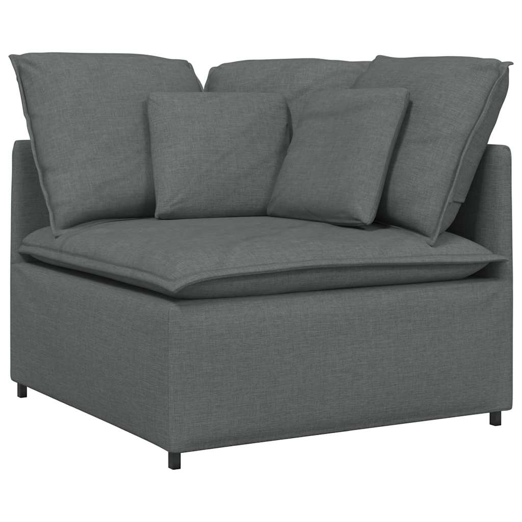 modulsofa hjørnemodul med hynder 100 cm mørkegrå