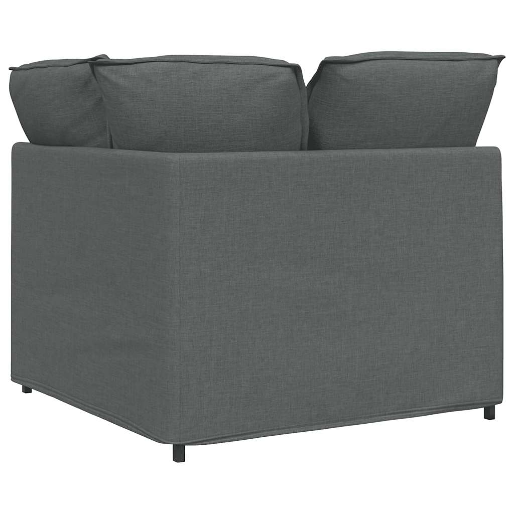 modulsofa hjørnemodul med hynder 100 cm mørkegrå