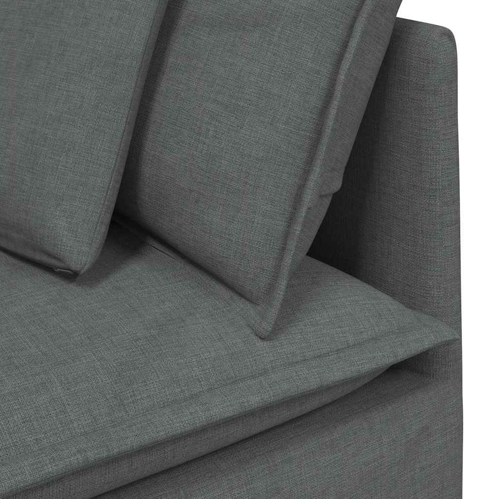 modulsofa hjørnemodul med hynder 100 cm mørkegrå