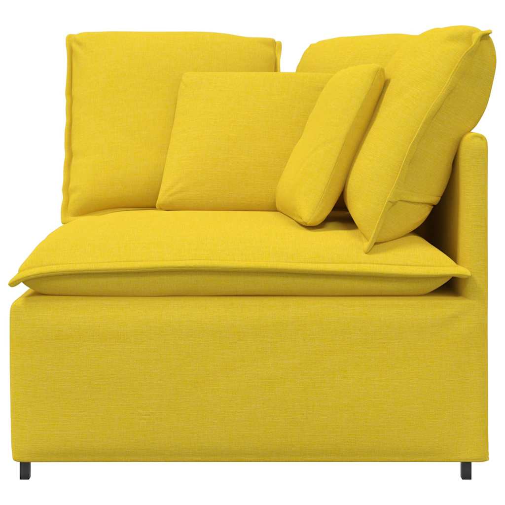 modulsofa hjørnemodul med hynder 100 cm lysegul