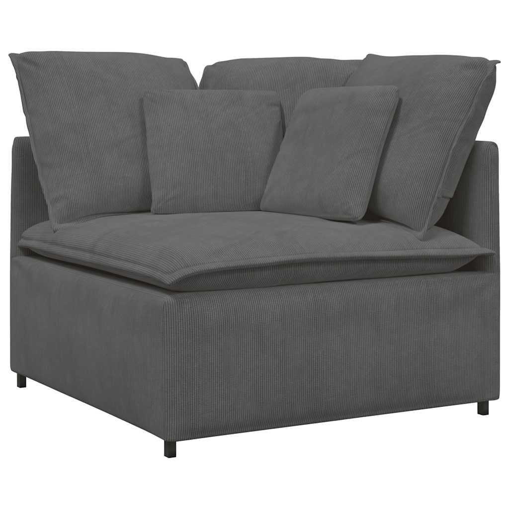 modulsofa hjørnemodul med hynder 100 cm mørkegrå