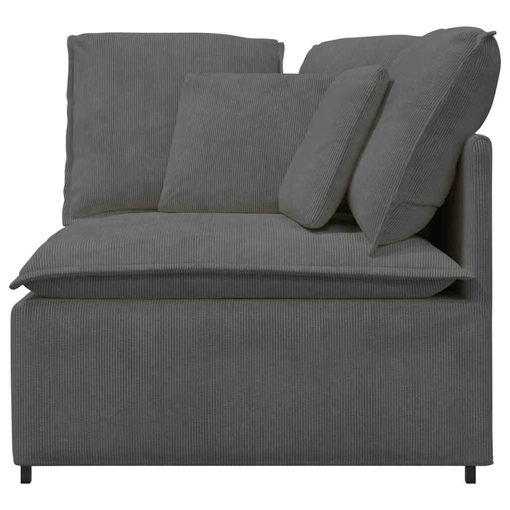 modulsofa hjørnemodul med hynder 100 cm mørkegrå