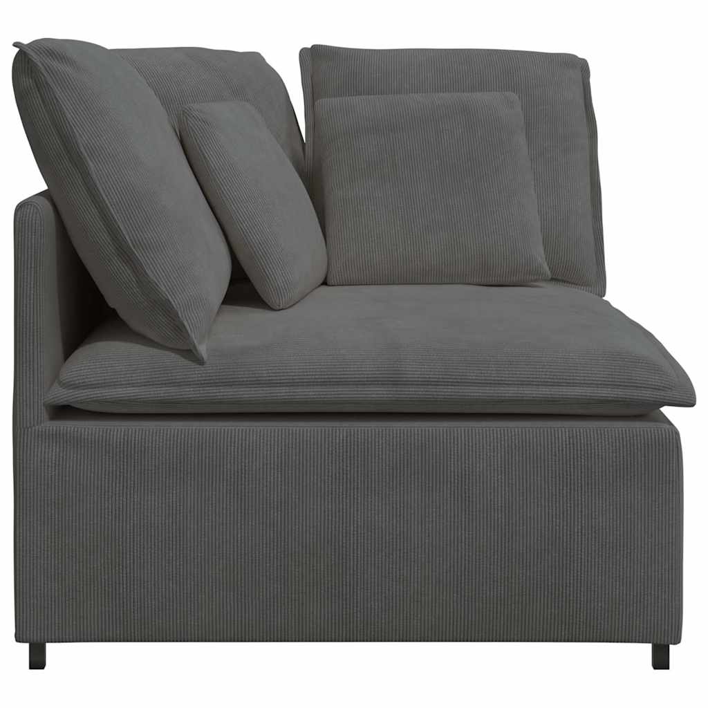 modulsofa hjørnemodul med hynder 100 cm mørkegrå