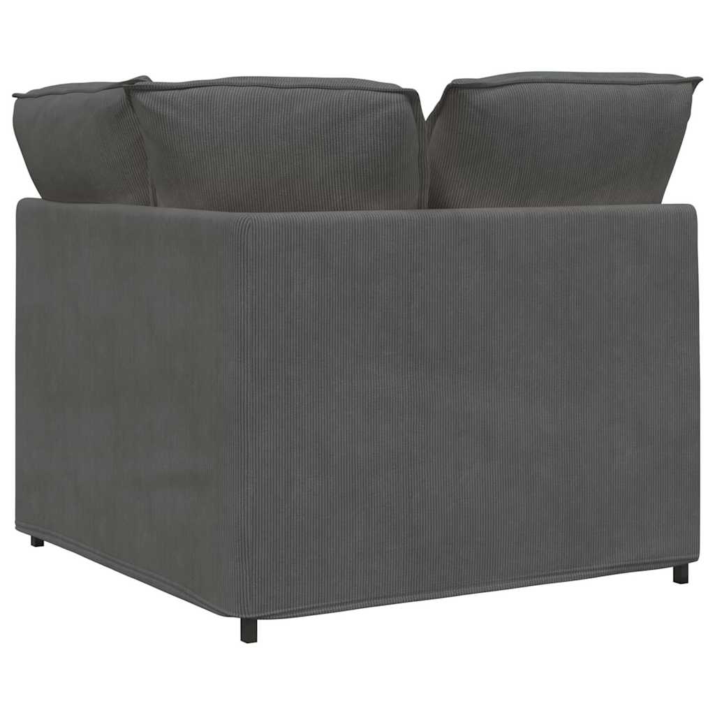 modulsofa hjørnemodul med hynder 100 cm mørkegrå