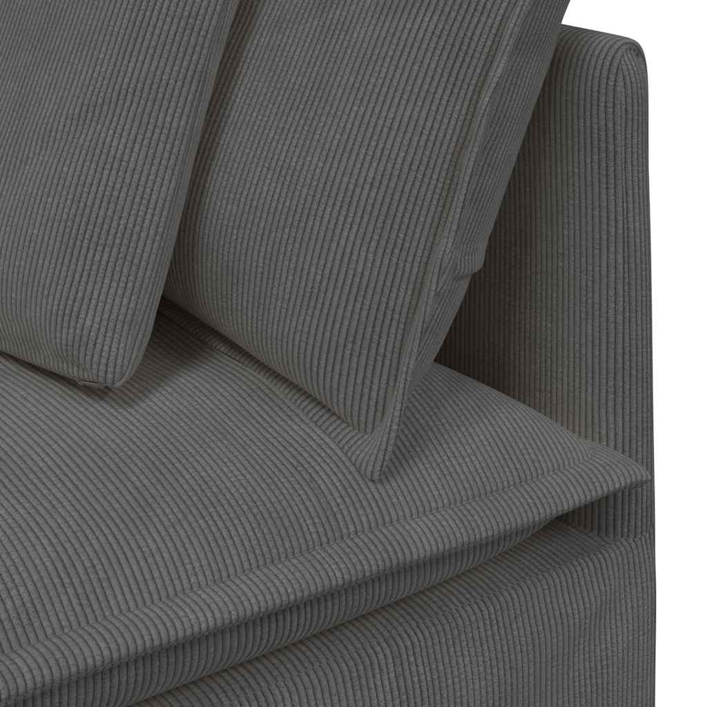 modulsofa hjørnemodul med hynder 100 cm mørkegrå