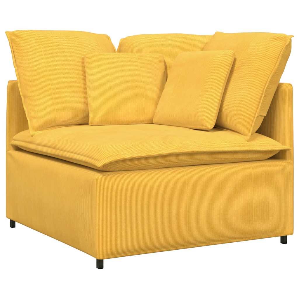 modulsofa hjørnemodul med hynder 100 cm lysegul