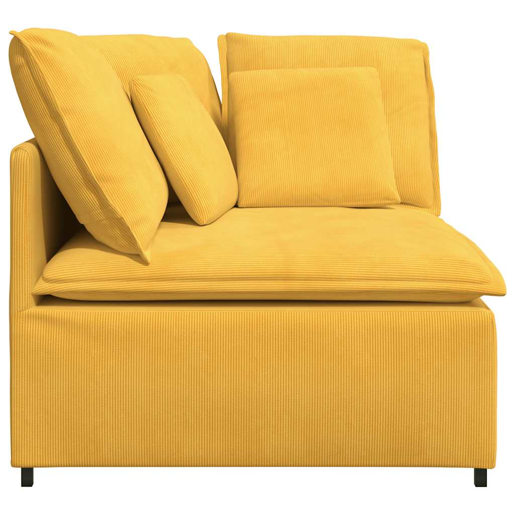 modulsofa hjørnemodul med hynder 100 cm lysegul