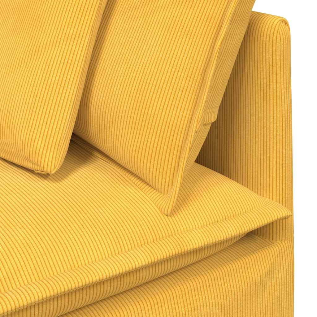 modulsofa hjørnemodul med hynder 100 cm lysegul