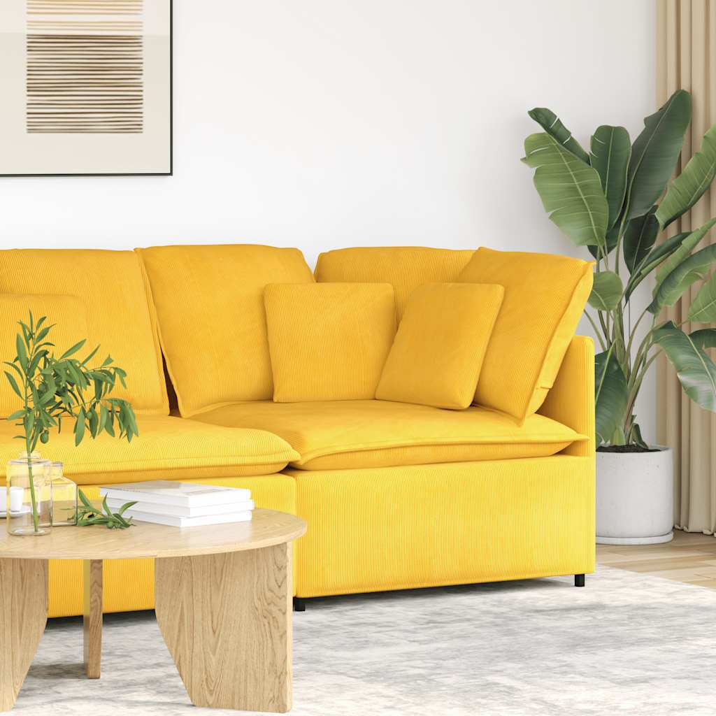 modulsofa hjørnemodul med hynder 100 cm lysegul