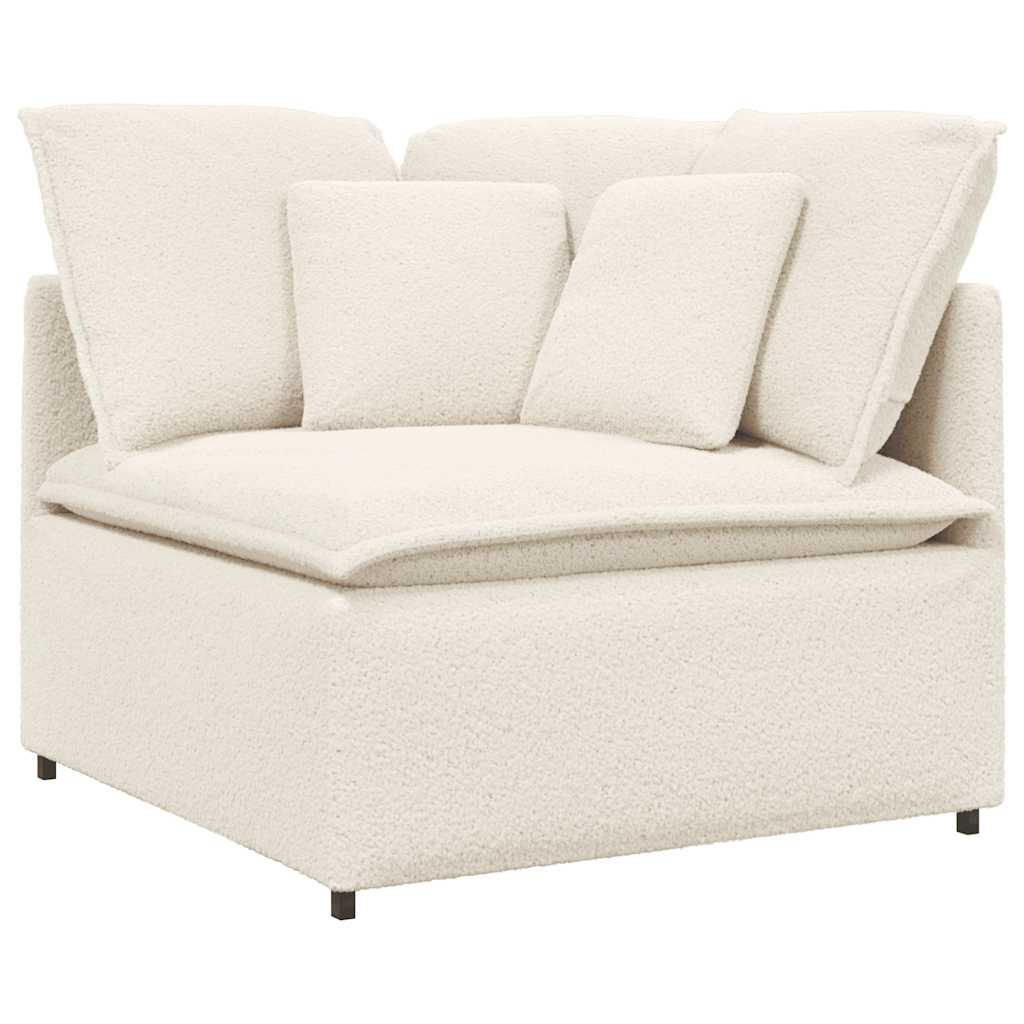 modulsofa hjørnemodul med hynder 100 cm cremefarvet