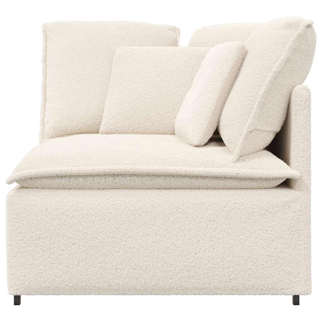 modulsofa hjørnemodul med hynder 100 cm cremefarvet