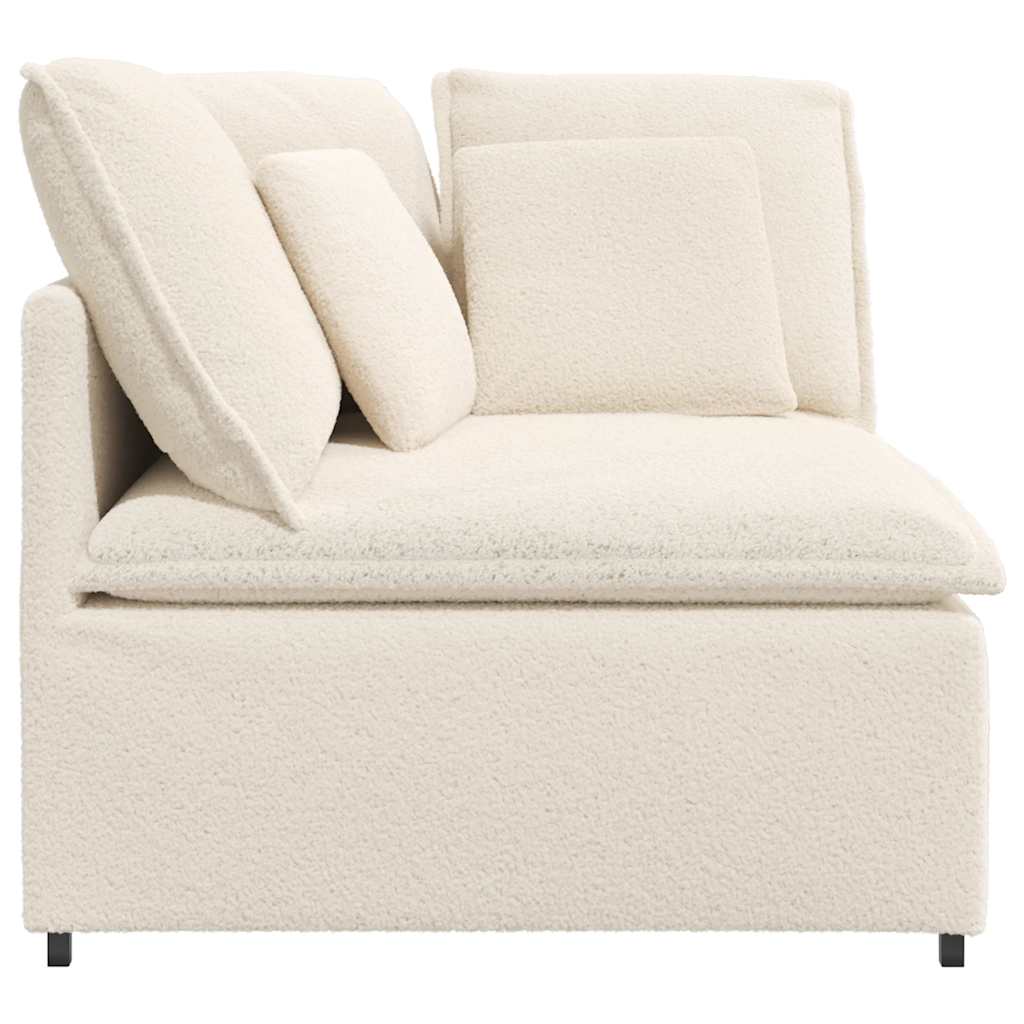 modulsofa hjørnemodul med hynder 100 cm cremefarvet