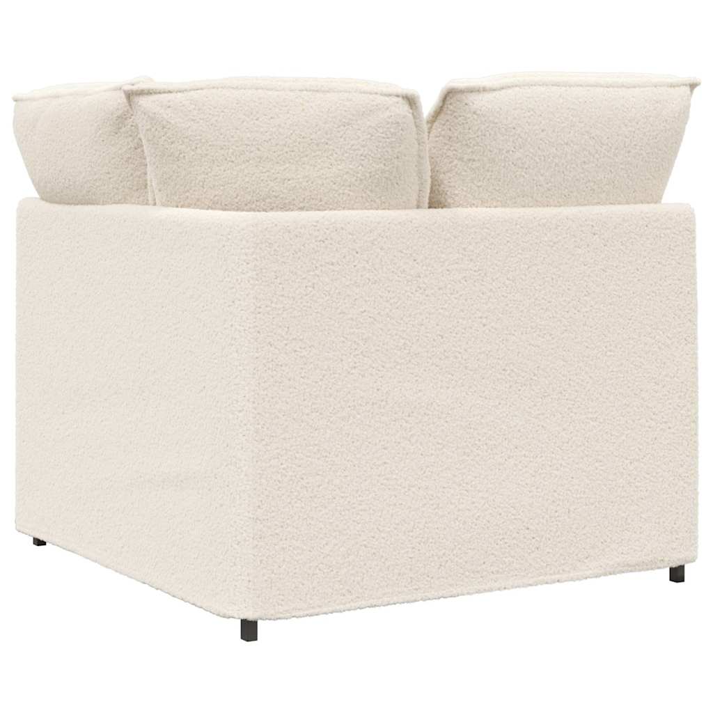 modulsofa hjørnemodul med hynder 100 cm cremefarvet