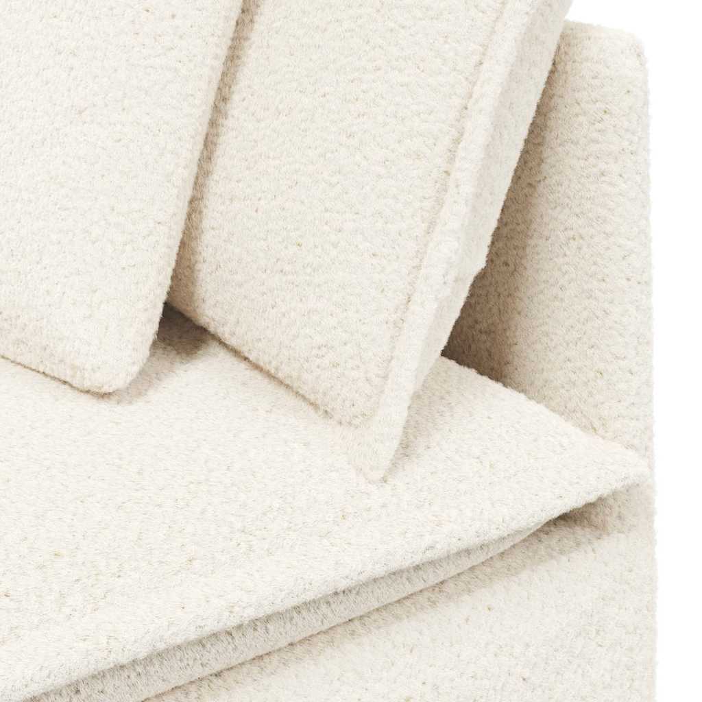 modulsofa hjørnemodul med hynder 100 cm cremefarvet
