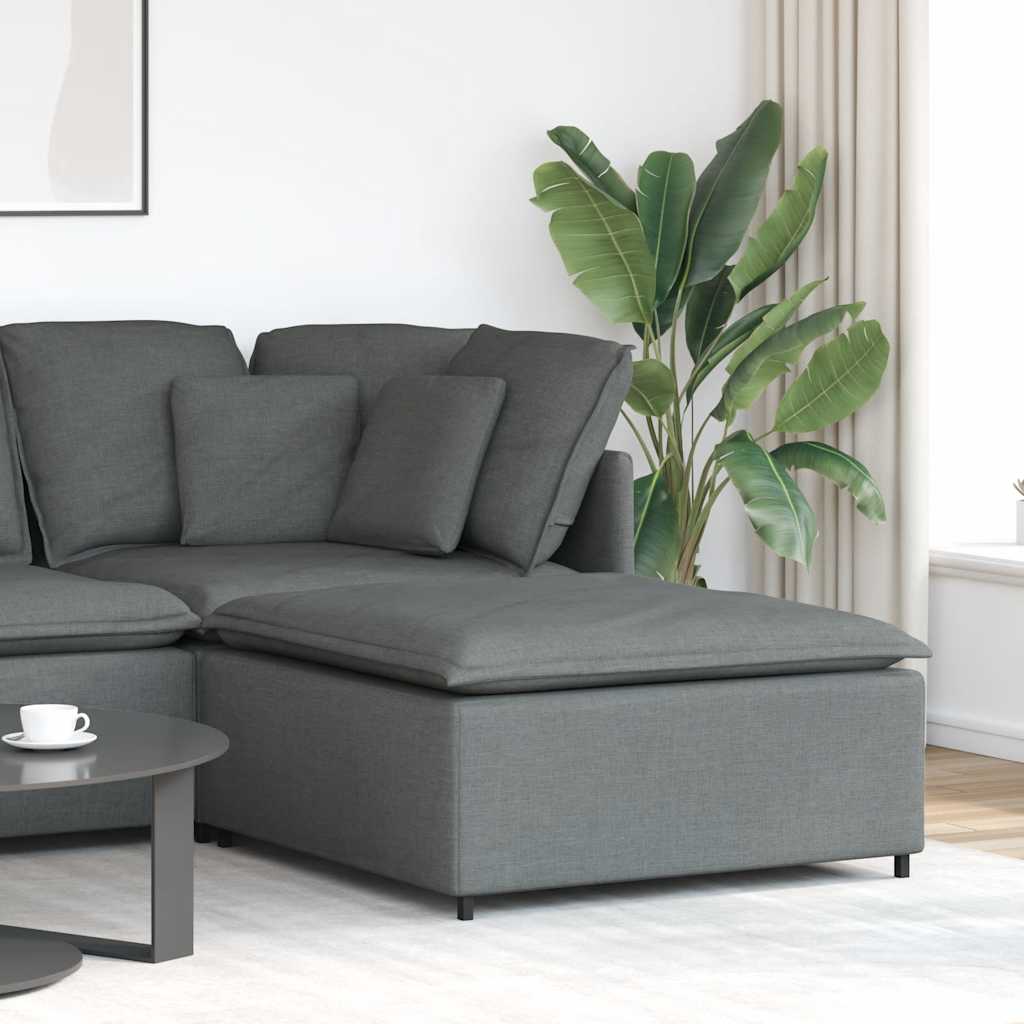 modulær sofa fodskammel modul mørkegrå 100x100x48 cm