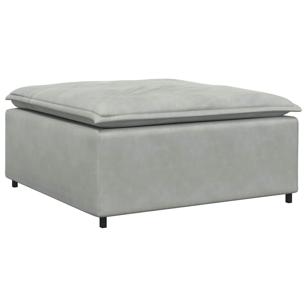 modulær sofa fodskammel modul 100x100x48 cm lysegrå