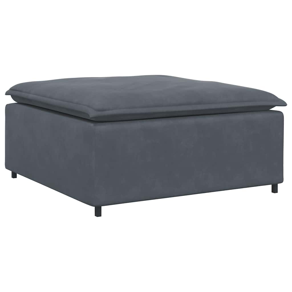 modulær sofa fodskammel modul 100x100x48 cm mørkegrå