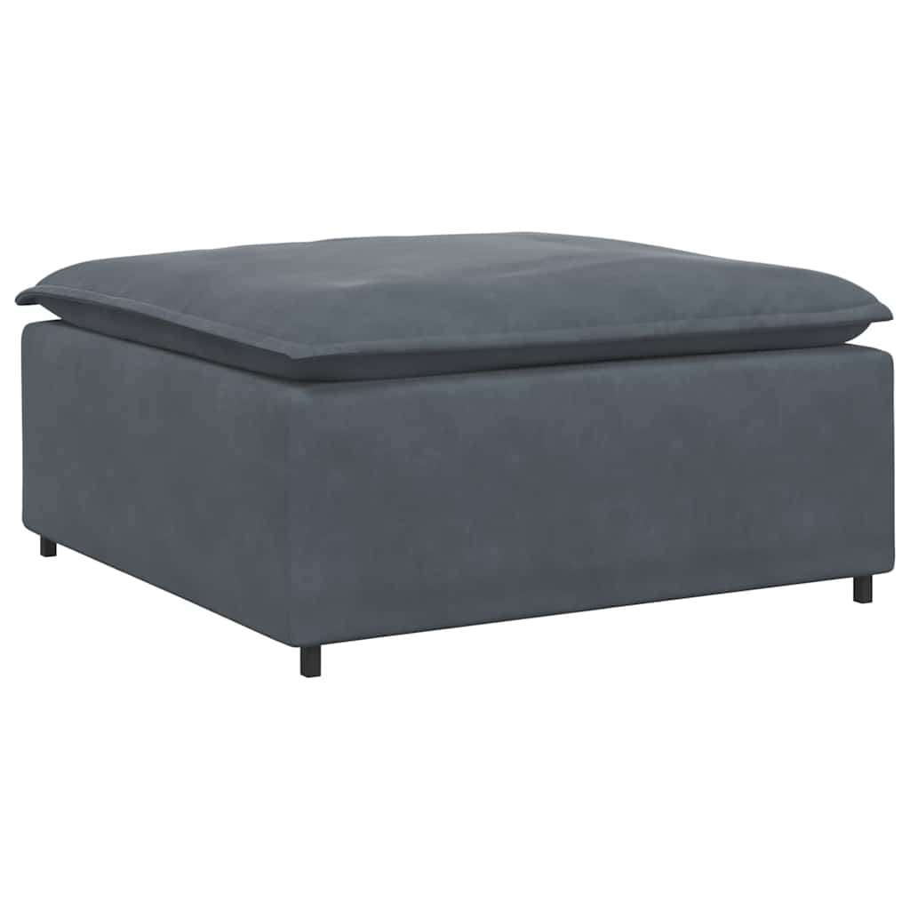 modulær sofa fodskammel modul 100x100x48 cm mørkegrå