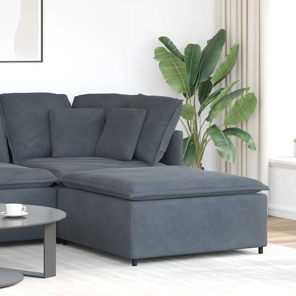 modulær sofa fodskammel modul 100x100x48 cm mørkegrå