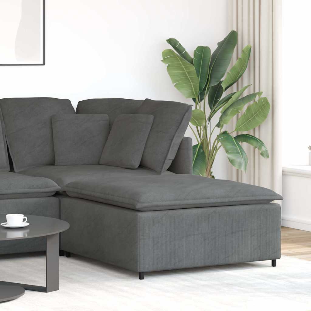 modulær sofa fodskammel modul 100x100x48 cm mørkegrå