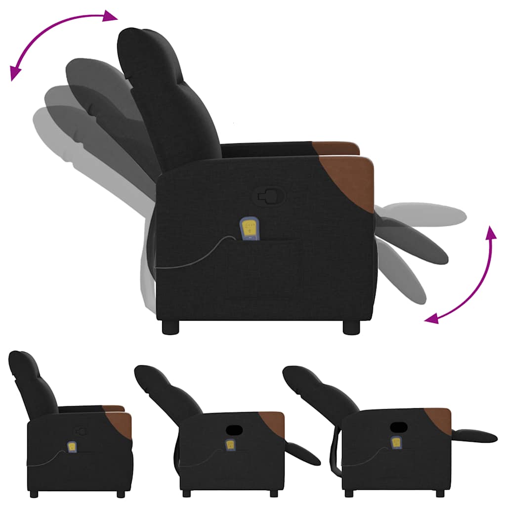 massagestol stof sort