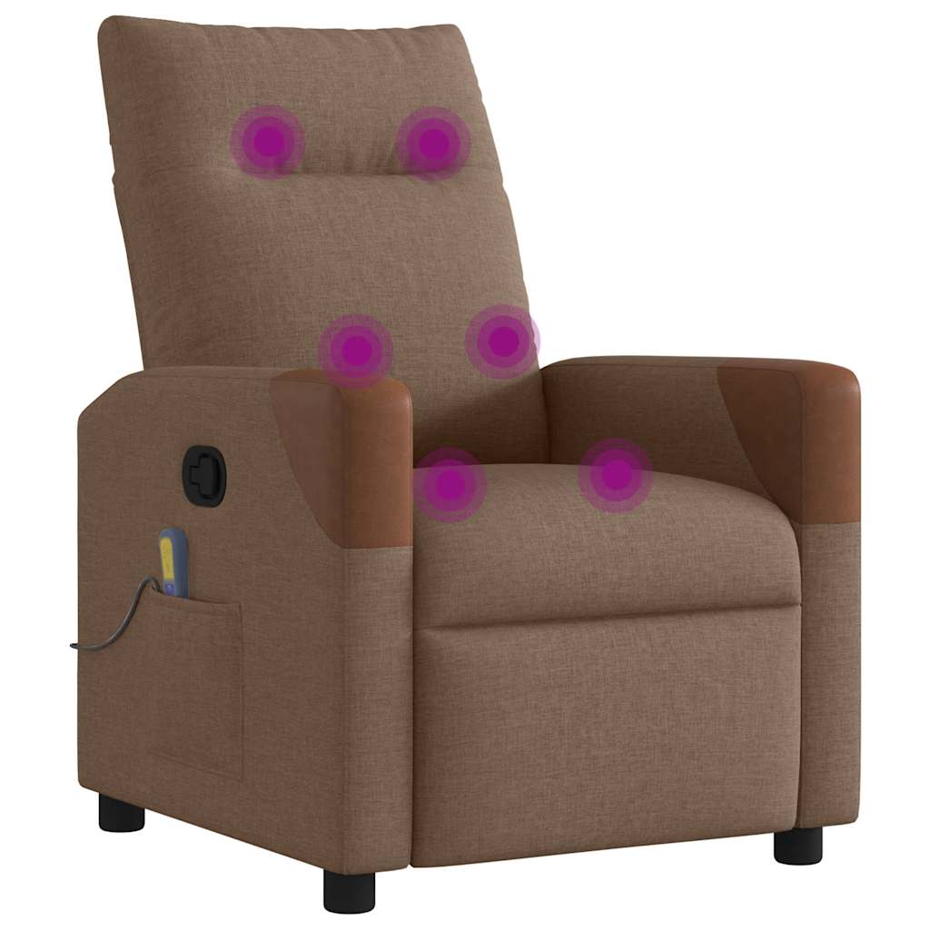massagestol stof brun