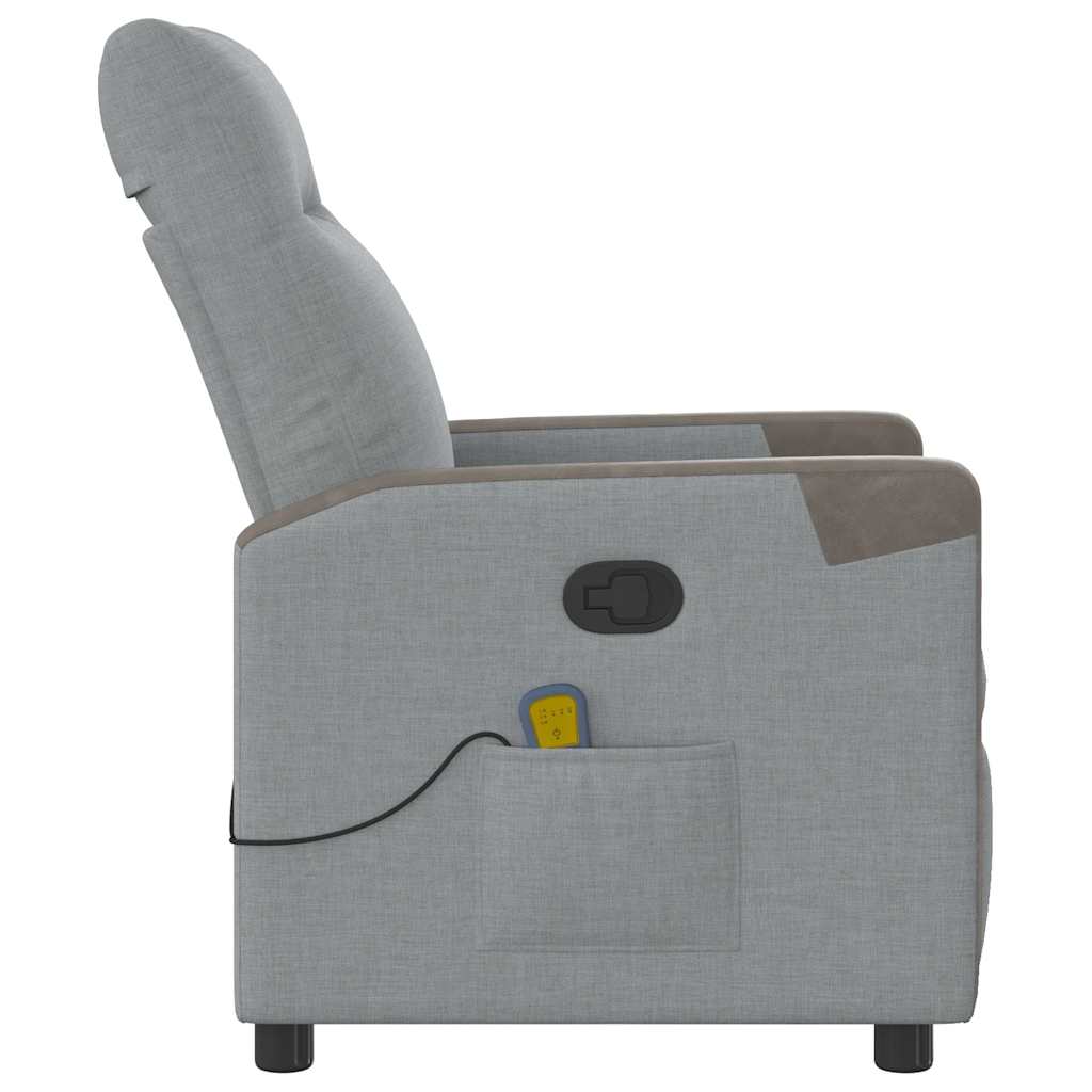massagestol stof lysegrå