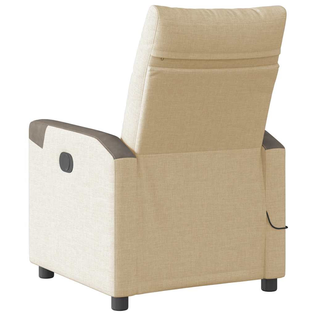 massagestol stof cremefarvet