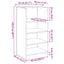 receptionsdisk hvid 55x50x103,5 cm konstrueret træ