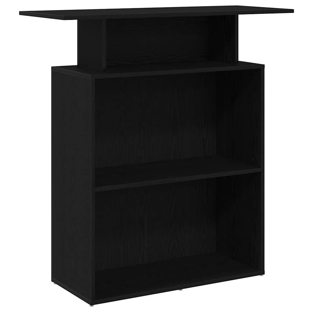 receptionsdisk sort 100x40x104 cm konstrueret træ