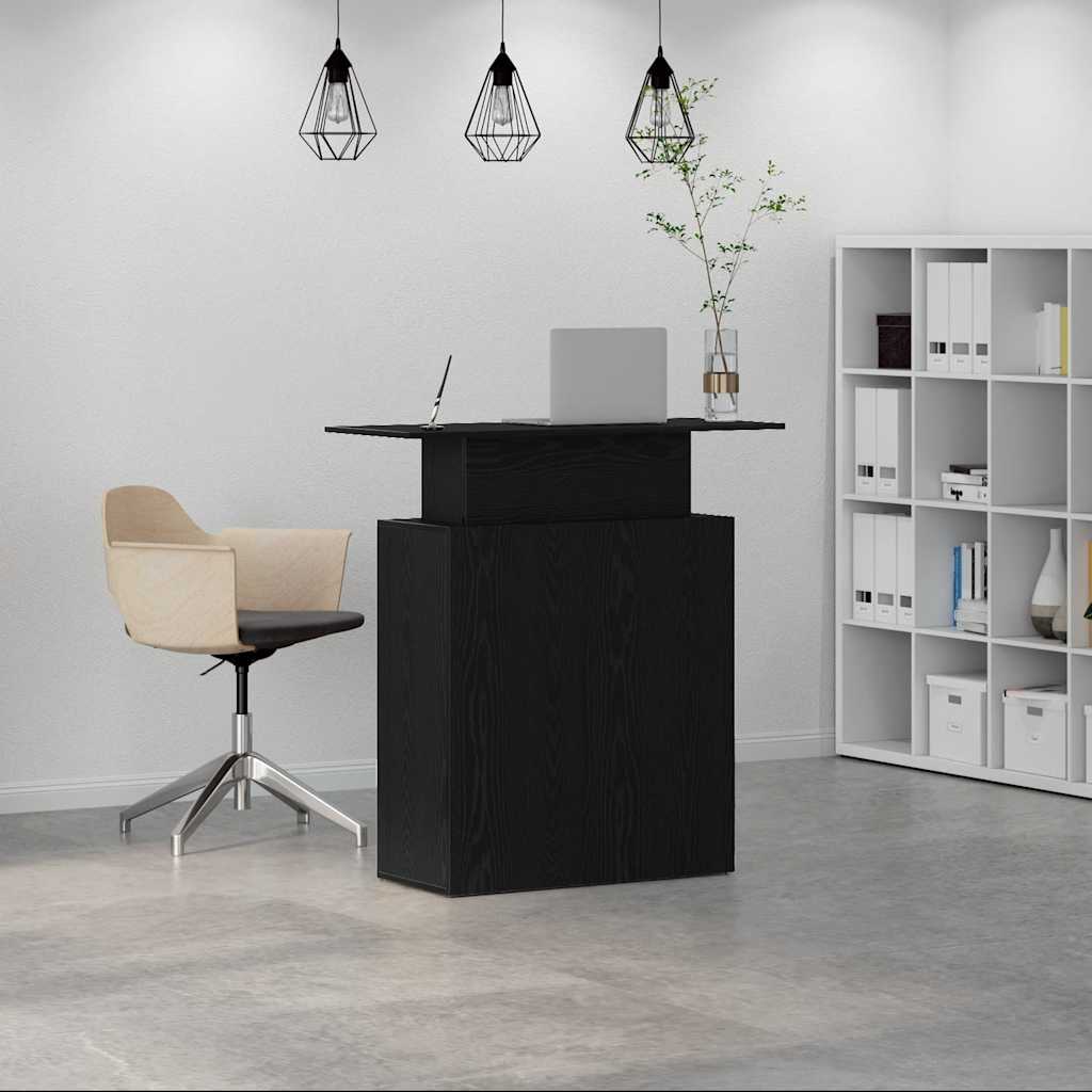 receptionsdisk sort 100x40x104 cm konstrueret træ