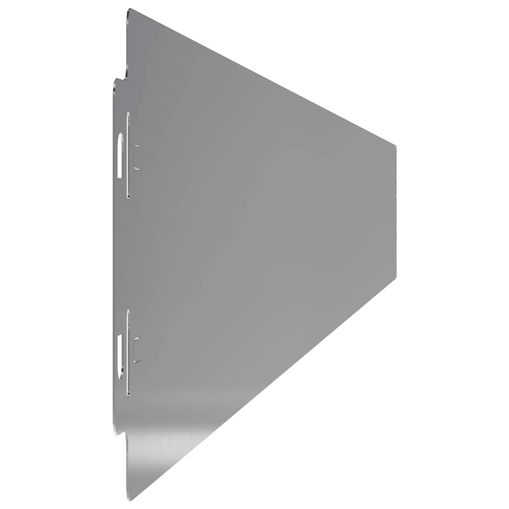 Plænekant 10 stk. 10 x 103 cm Galvaniseret stål Sølv