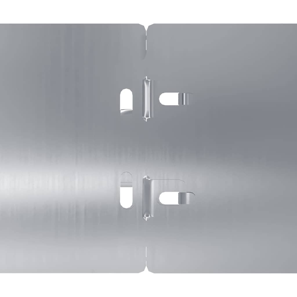 Plænekant 10 stk. 10 x 103 cm Galvaniseret stål Sølv