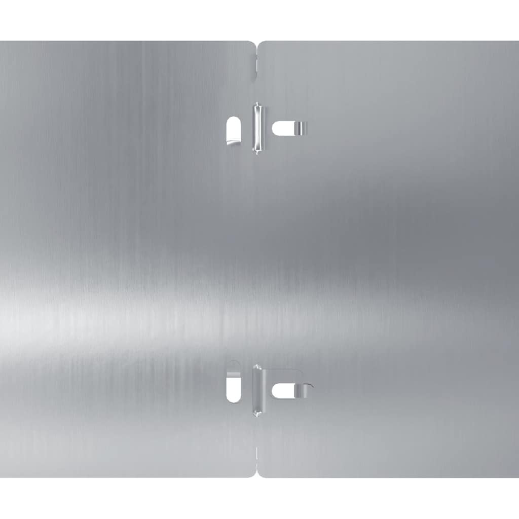 Plænekant 10 stk. 15 x 103 cm Galvaniseret stål Sølv